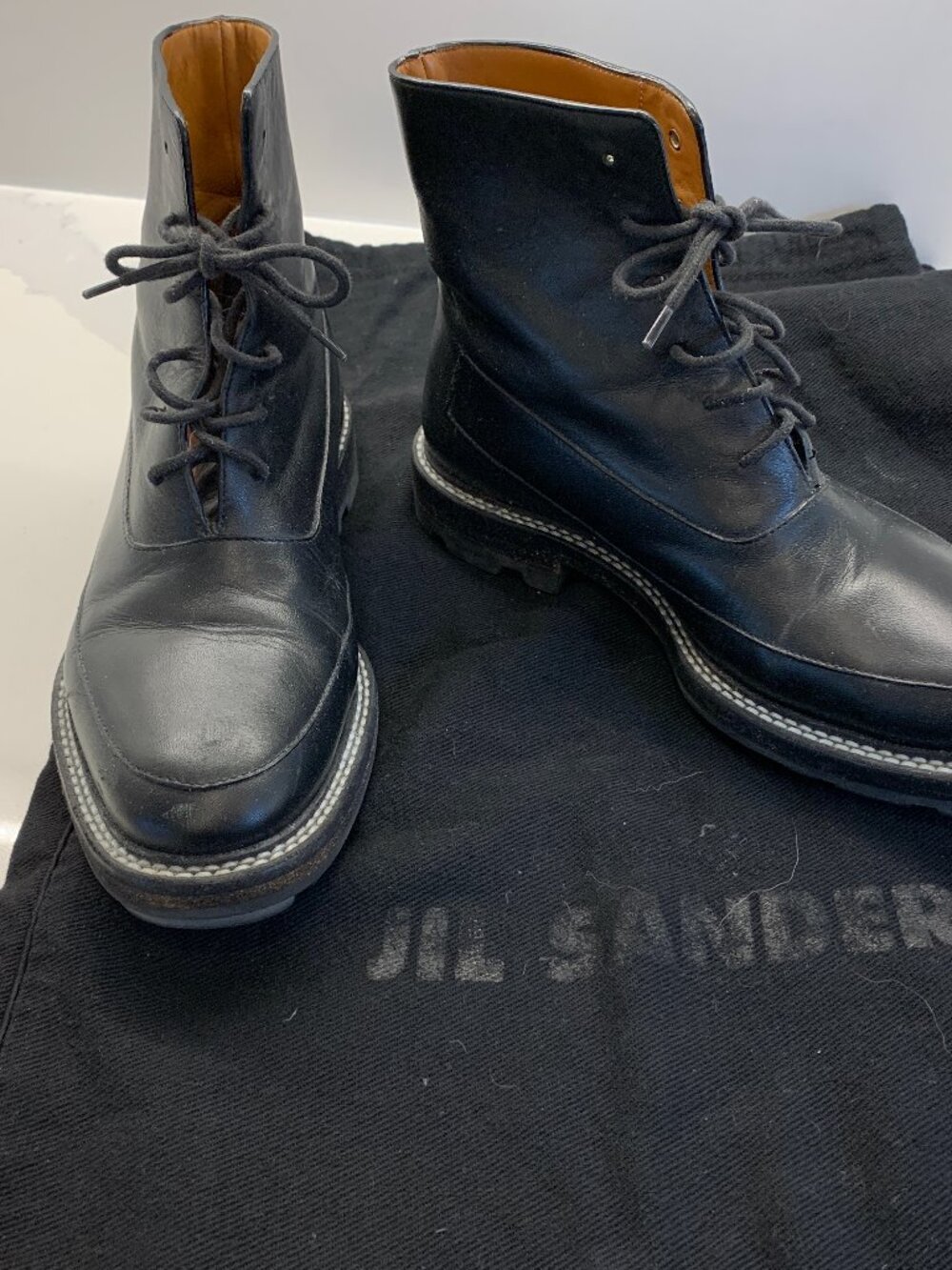 Jil Sander moto ankle boots